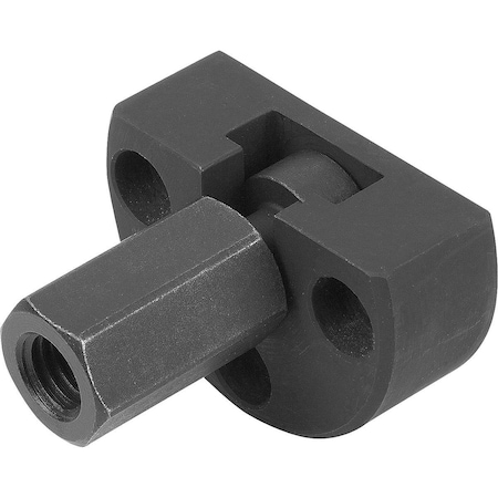 Quick-Fit Coupling W. Radial Offset Comp. D=M08 Steel, W. Mounting Flange